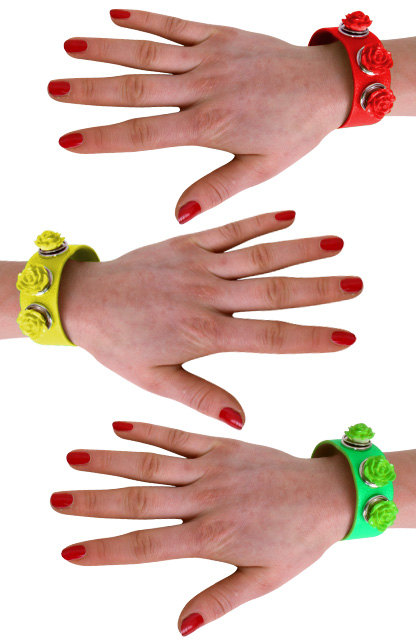Armband met verwisselbare roosjes a