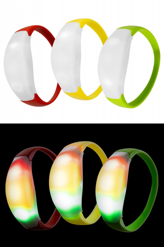 Armband rood-geel-groen licht per 6