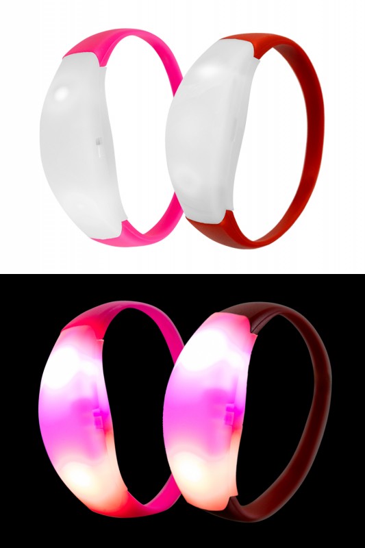 Armband roze-rood licht per 6