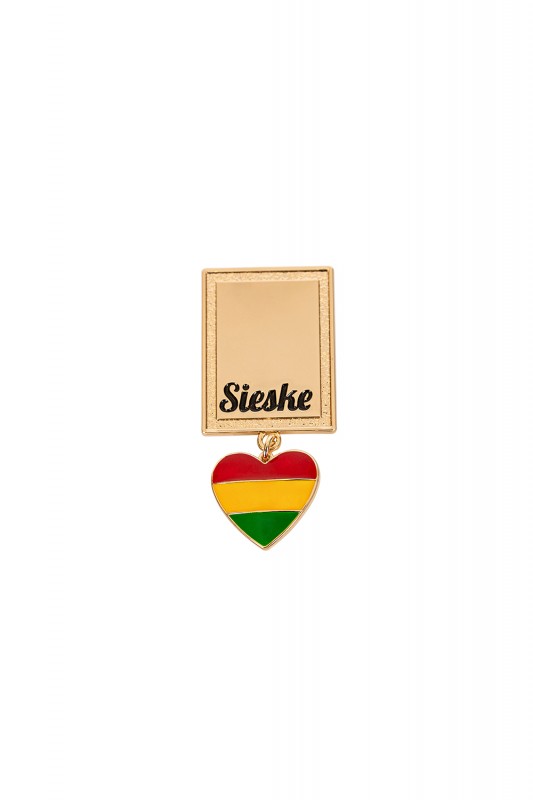 Badge/ broche rechthoek Sieske