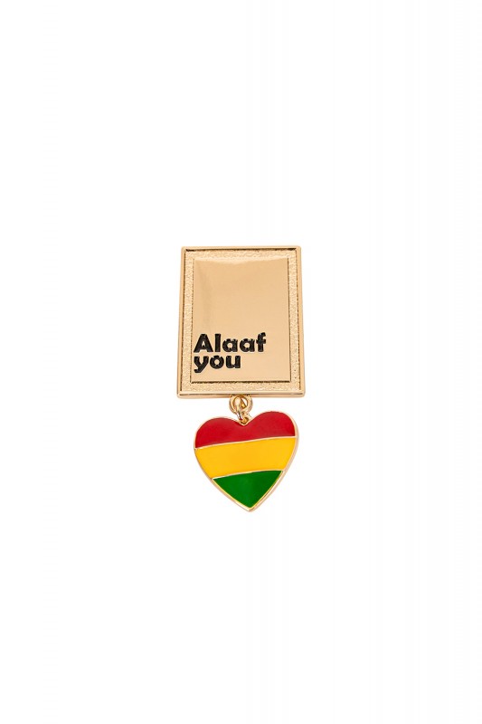 Badge/ broche rechthoek Alaaf you