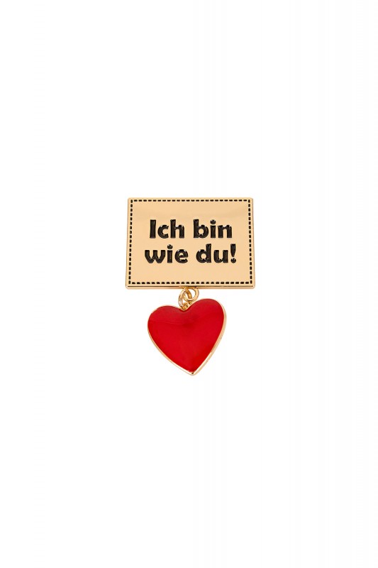 Badge/ broche rechthoek  Ich bin