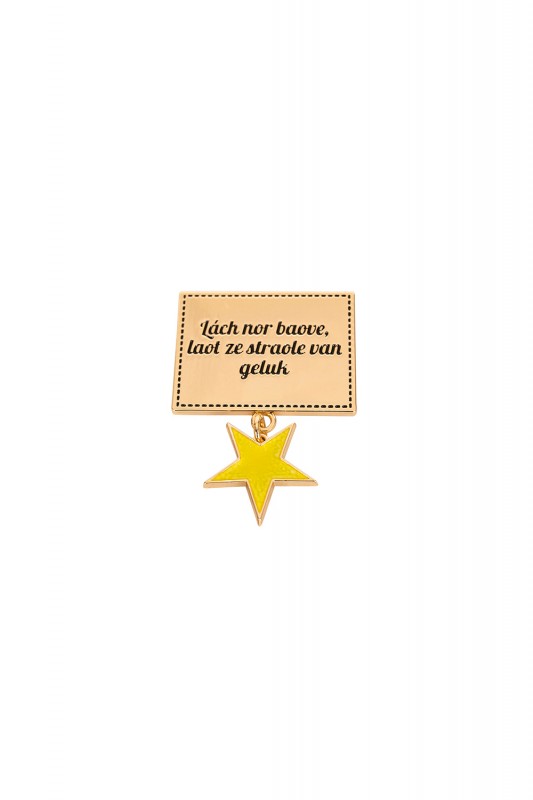 Badge/ broche rechthoek lach nor b