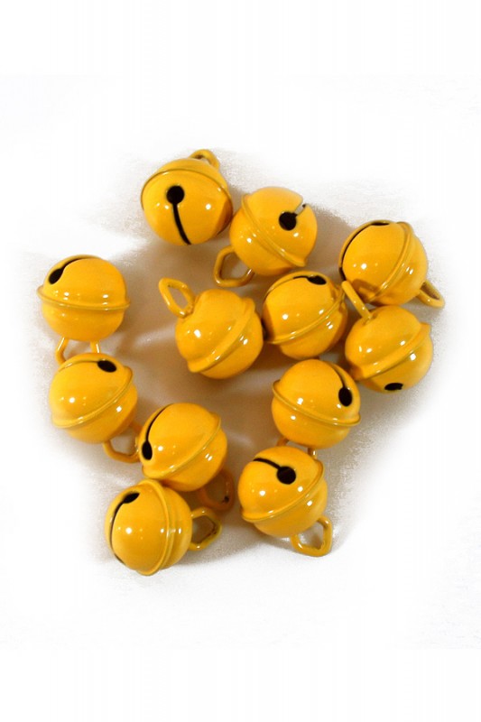 Belletjes geel 15 mm. 12 st.