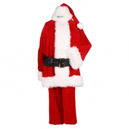Kerstman Fluweel Original Style Rood-Wit