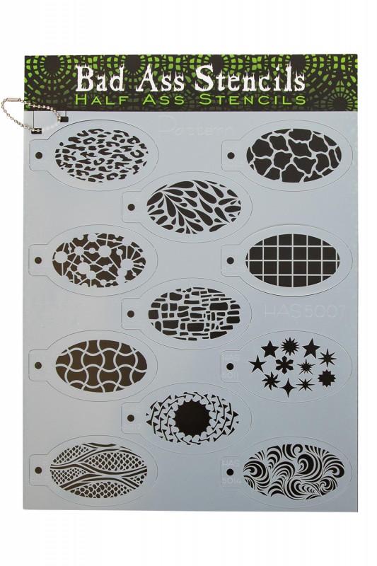 Bad Ass Half Ass stencil Pattern