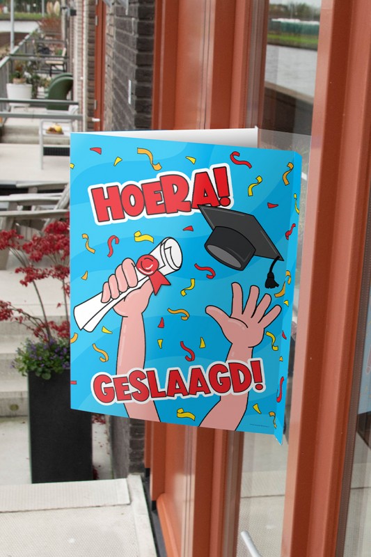 Window sign  Geslaagd