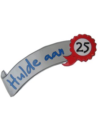 Wanddeco hulde aan 25 58 x 27 cm.