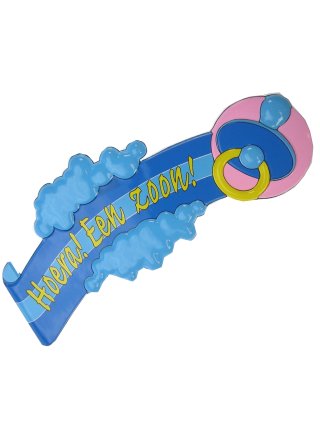 Wanddeco Hoera een zoon! 58 x 27cm.