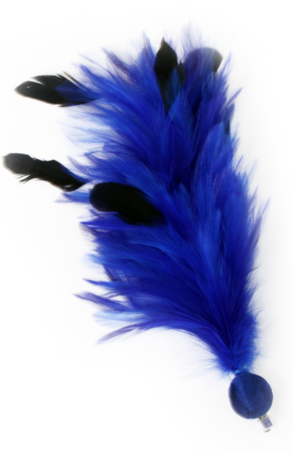 Verenpluim blauw buigbaar met speld