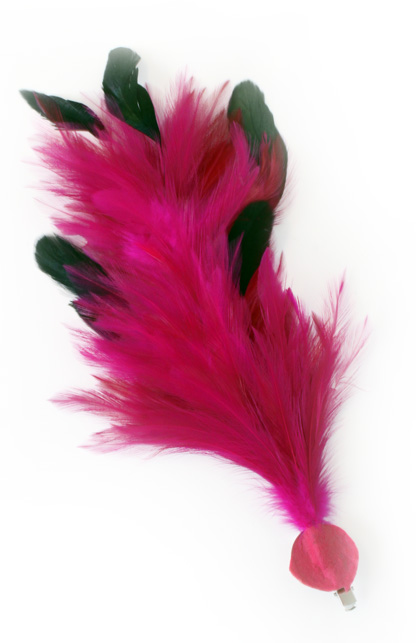 Verenpluim roze buigbaar met speld