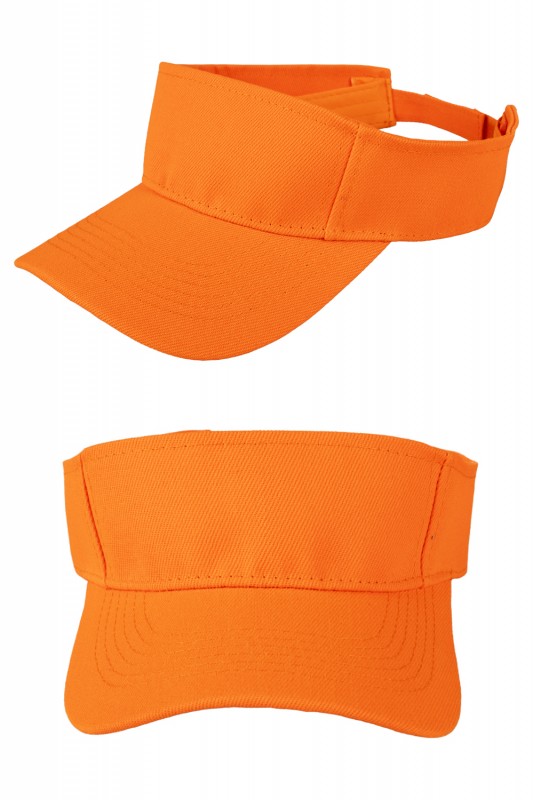 Zonneklep oranje stof