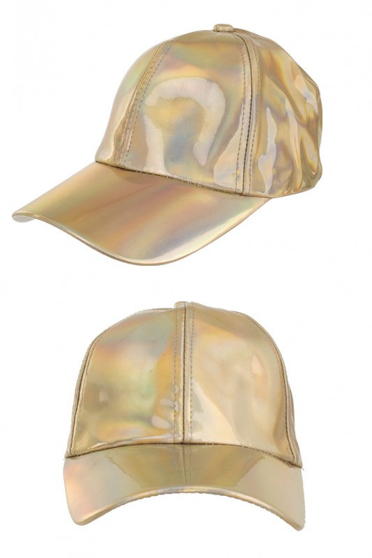 Baseballcap metallic roze goud