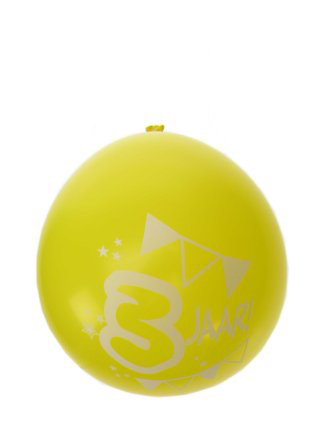 Ballon 3 jaar assorti kleuren 11 in