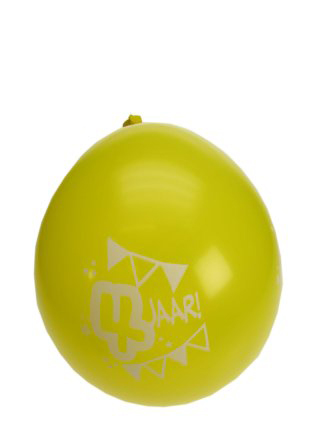 Ballon 4 jaar assorti kleuren 11 in