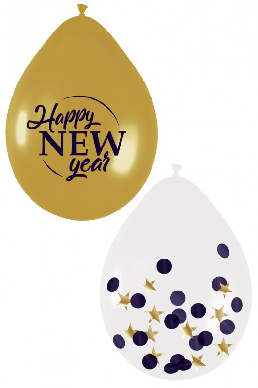 Ballonmix Happy New Year 12 inch pe