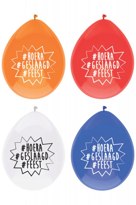 Ballon Geslaagd 12 inch per 8