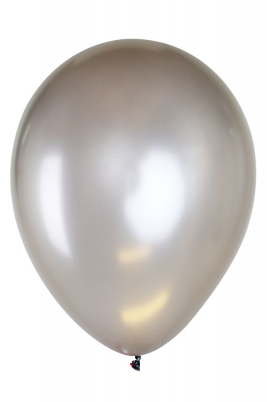 Ballon metallic zilver 12 inch per