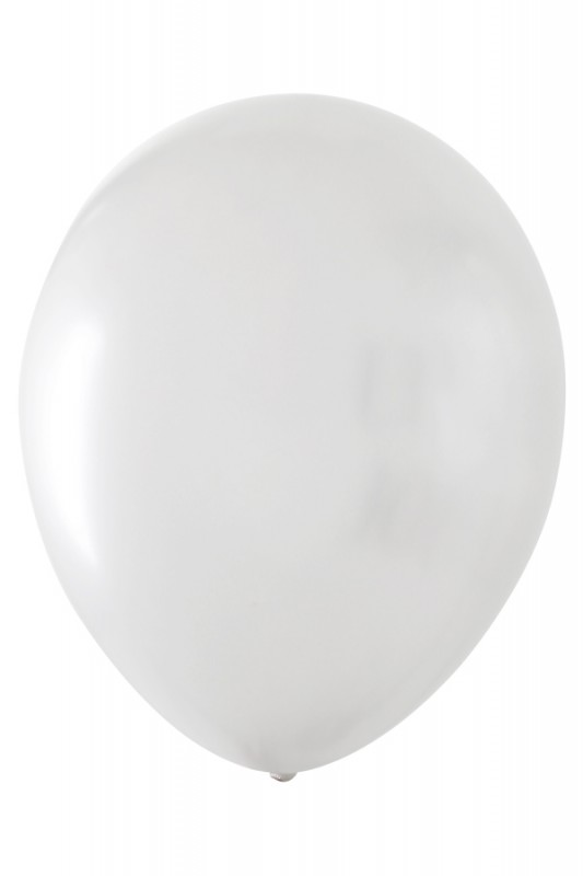 Ballon metallic wit 12 inch per 8