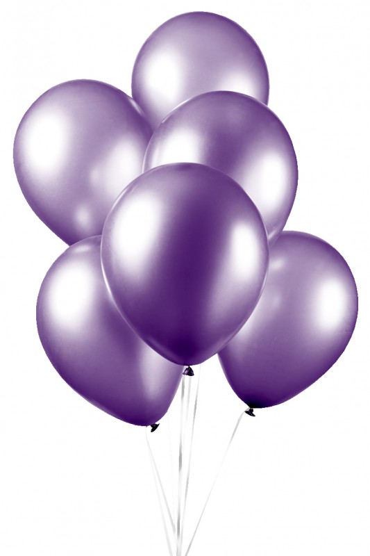 50 Balloons 12 inch metallic purple