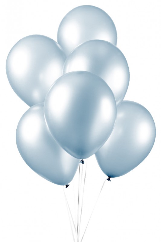 50 Balloons 12 inch pearl light blu