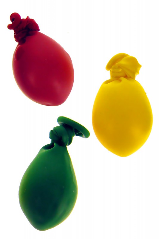 Ballon rood geel groen 5 inch per 5