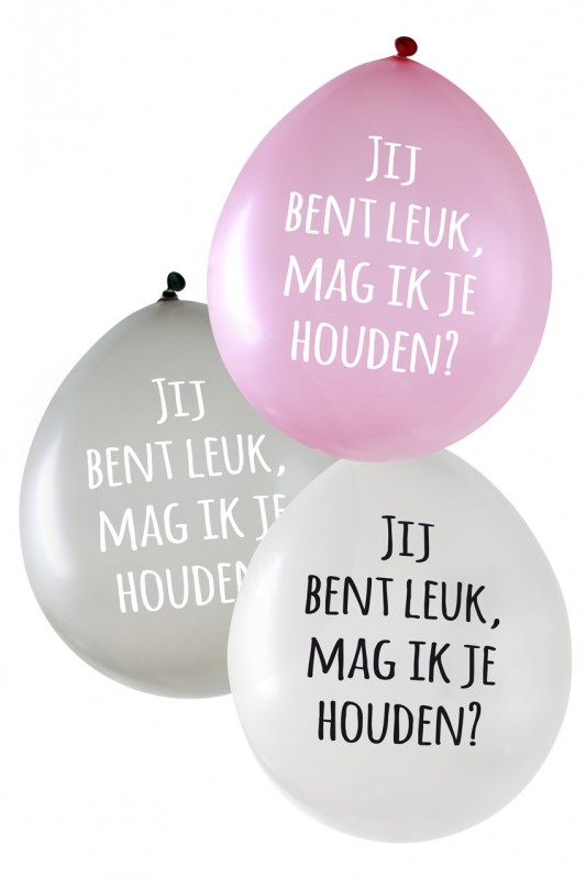 Ballon Jij bent leuk, mag ik je hou