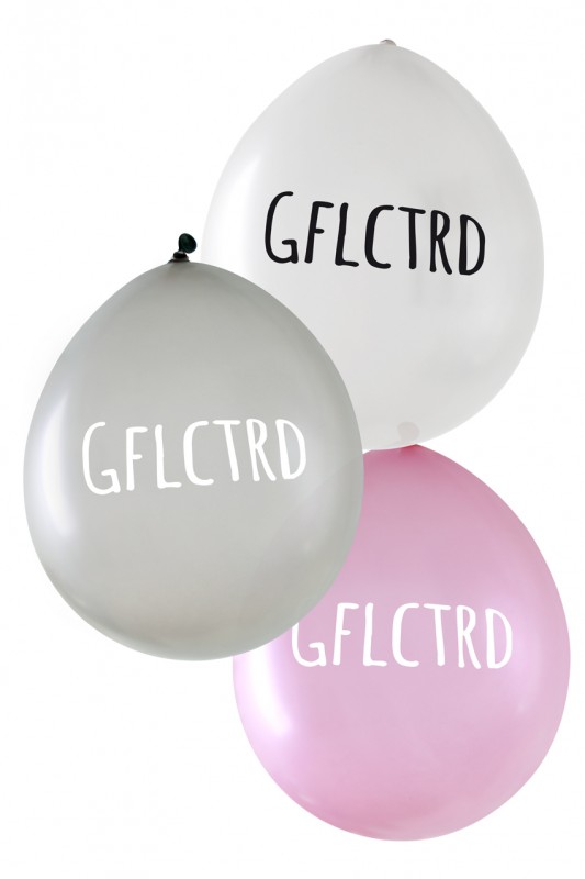 Ballon Gflctrd metallic zilver wit