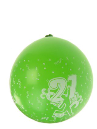 Ballon 21 jaar assorti kleuren 12 i