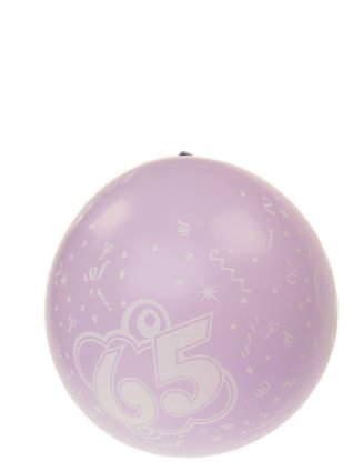 Ballon 65 jaar assorti kleuren 12 i
