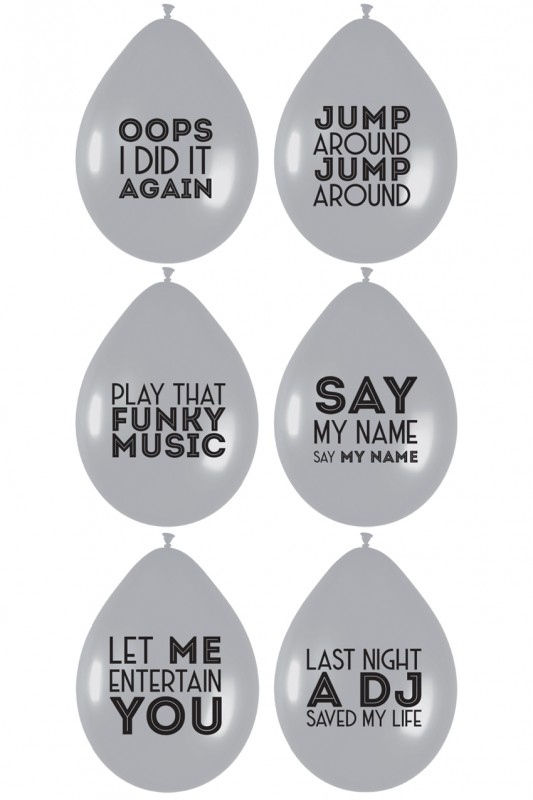 Ballon lied citaten assorti 12 inch
