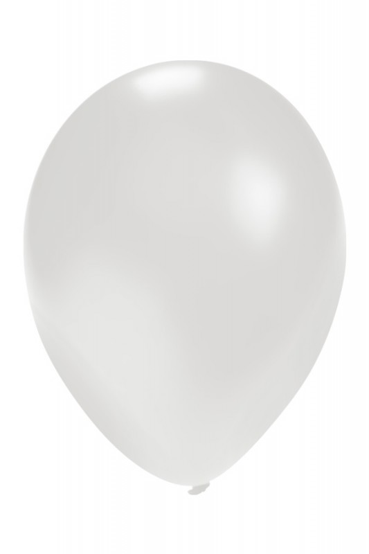 Ballon metallic wit 5 inch per 100