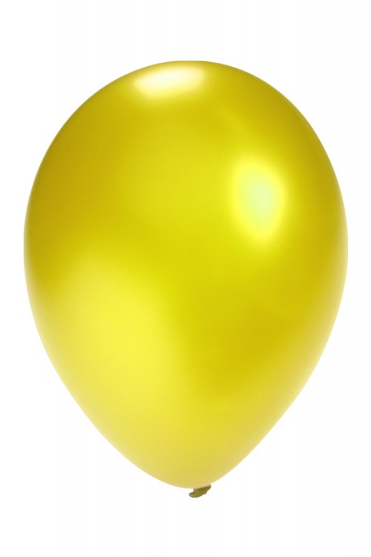 Ballon metallic geel 5 inch per 100