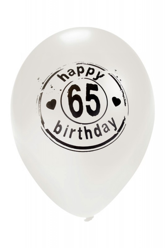 Ballon Happy 65 Birthday wit 24 inc
