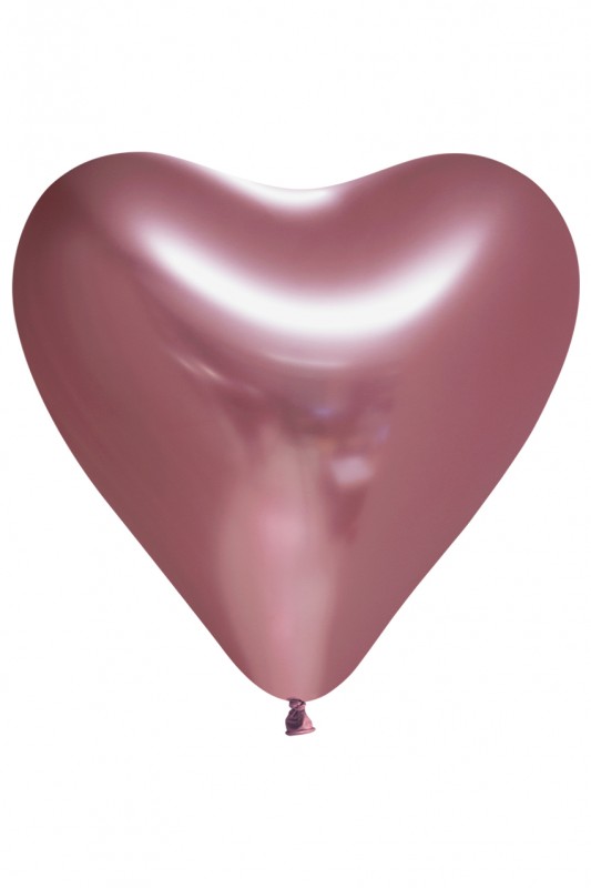 Ballon hart chrome rose goud 12 inc