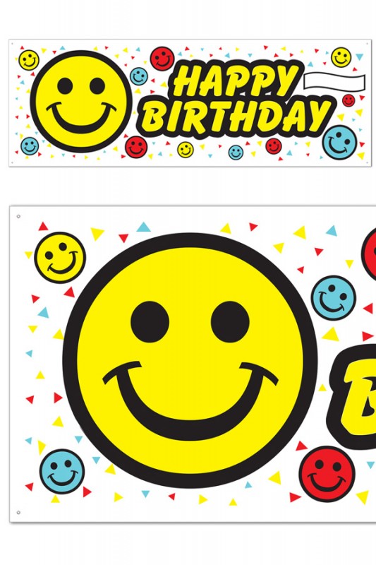 Banner smiley happy birthday