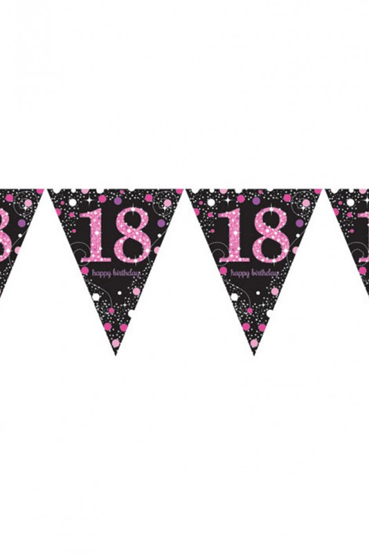 Vlaggenlijn sprankelend Roze 18 Hap