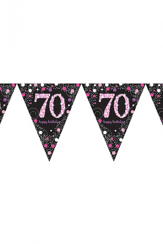 Vlaggenlijn sprankelend Roze 70 Hap