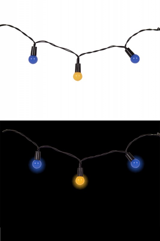 Verlichting blauw geel 50 lamp
