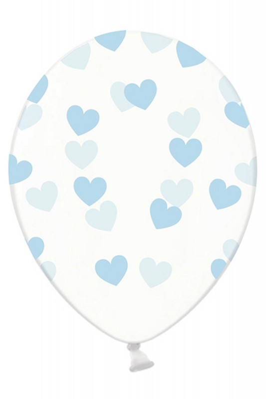 Ballon transparant met hartjes lich