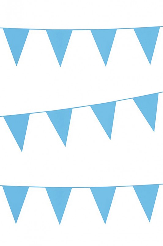 Vlaggenlijn licht blauw 10 meter