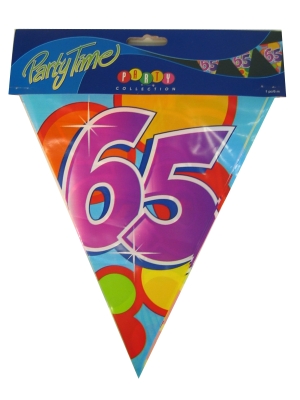 Vlaggenlijn leeftijd 65 PE 10 meter