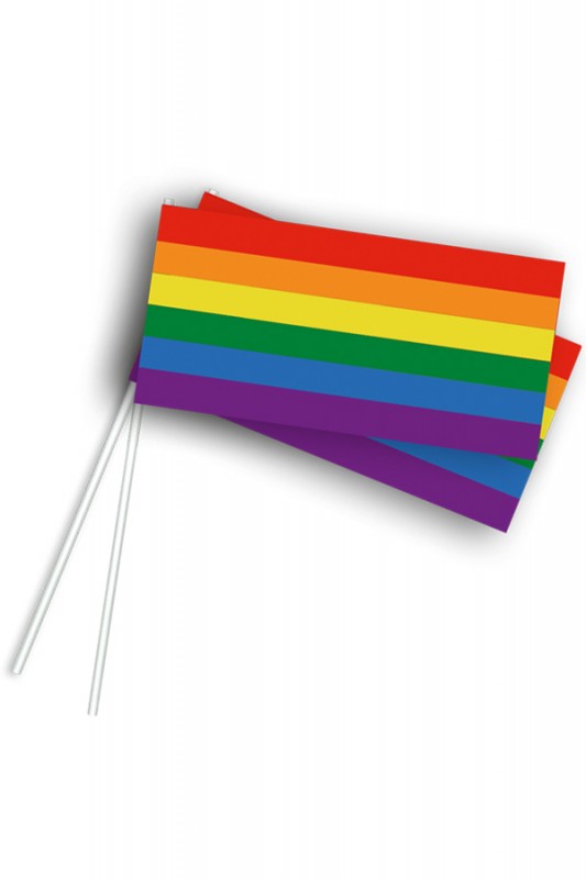 Zwaaivlaggetje Regenboog per 50