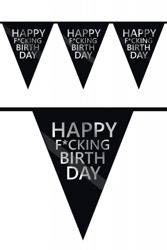 Vlaggenlijn pe Happy f*cking birthd