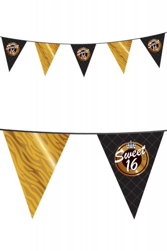 Vlaggenlijn pe Sweet sixteen 10 met