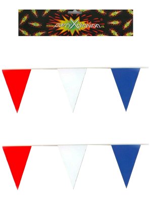 Vlaggenlijn pe rood/wit/blauw 10 me