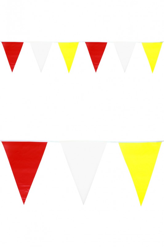Vlaggenlijn pe rood/wit/geel 10 met