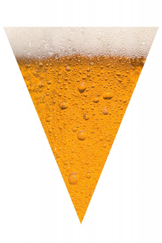 Vlaggenlijn Bier 6 meter, 15 vlagge