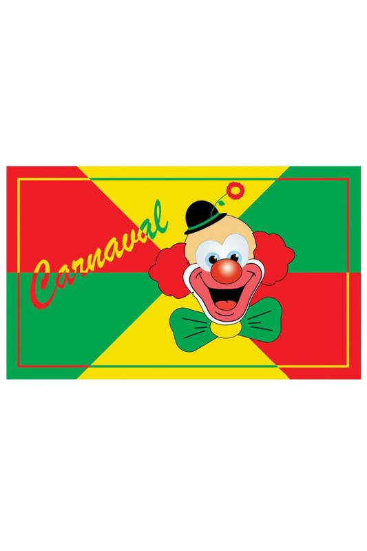 Vlag clown rood geel groen 90 x 150