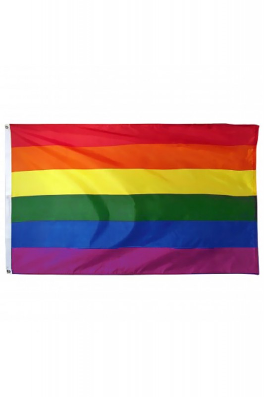 Vlag regenboog 90 x 150 cm.